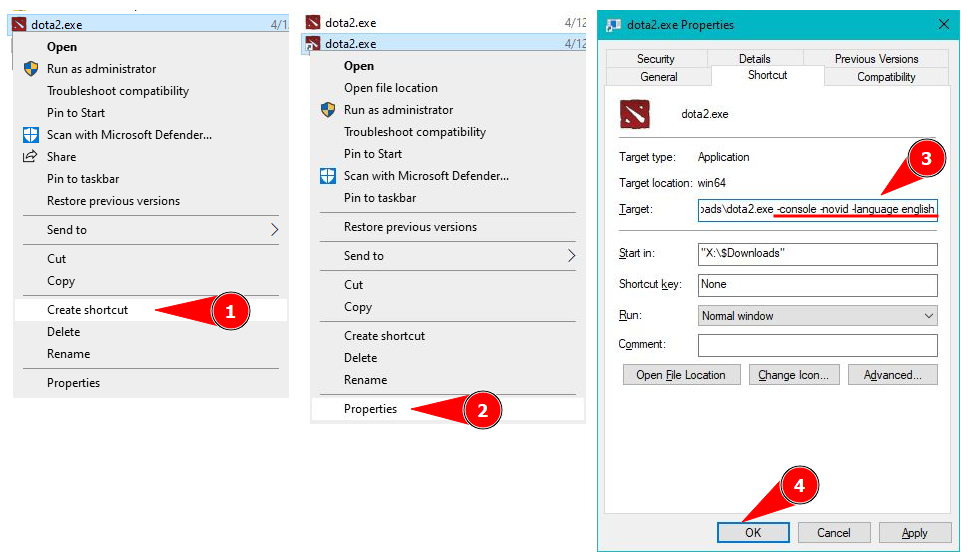 Setting launch options