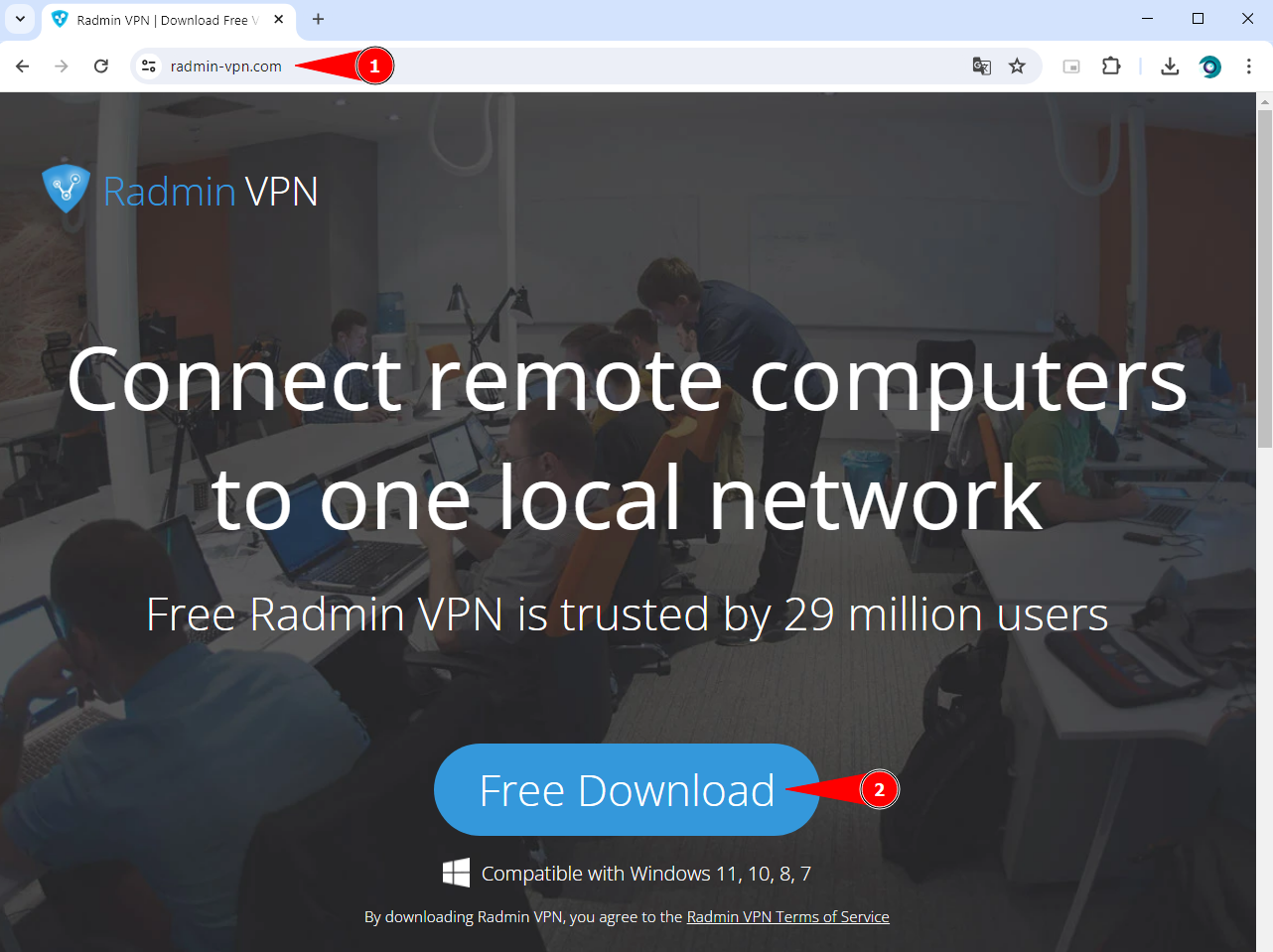 Downloading Radmin